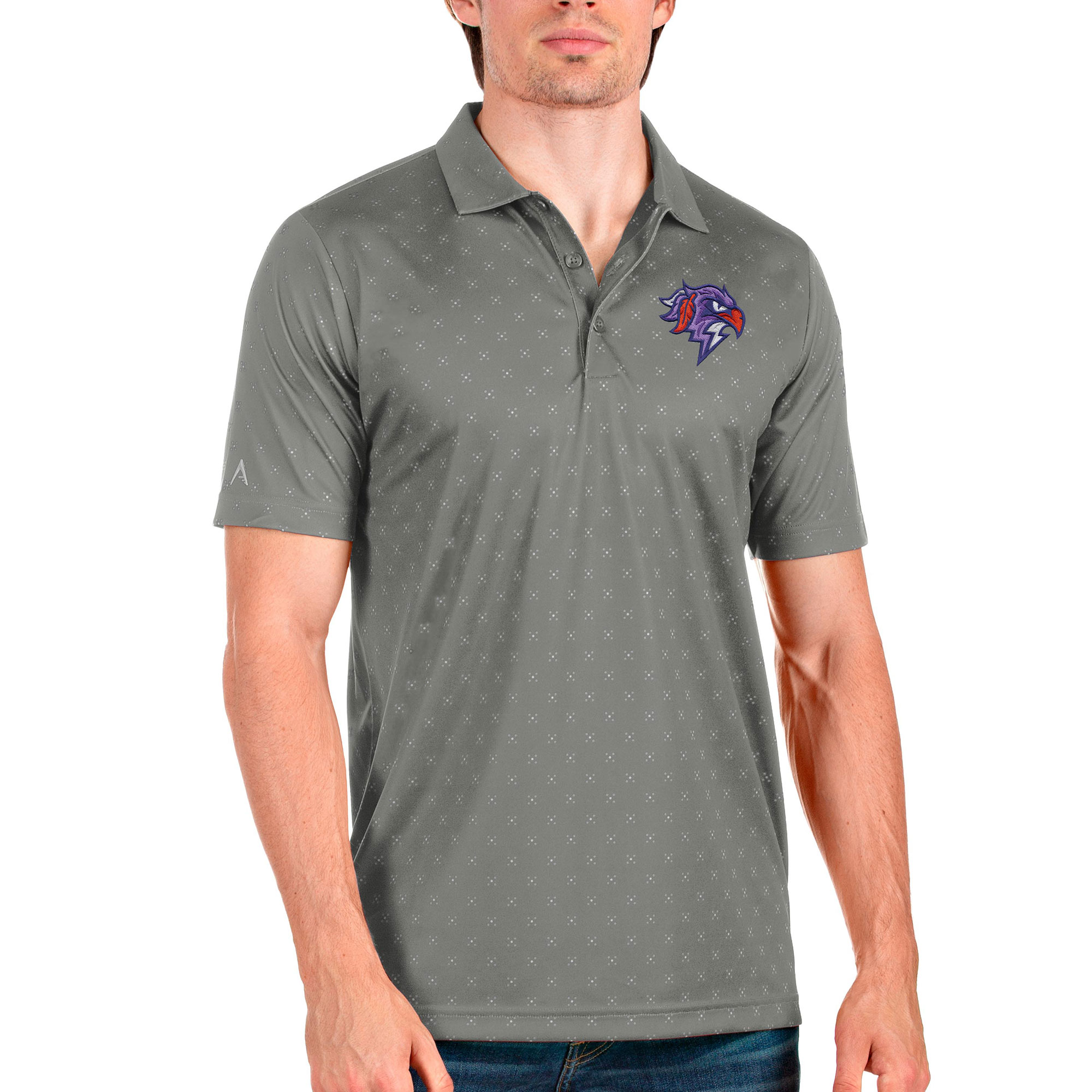 Men's Antigua Steel Halifax Thunderbirds Spark Polo