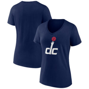 Women's Navy Washington Wizards Alternate Logo V-Neck T-Shirt