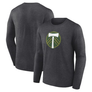 Men's Charcoal Portland Timbers Official Logo Long Sleeve T-Shirt