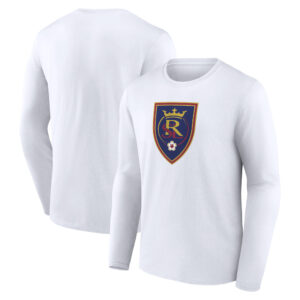 Men's White Real Salt Lake Official Logo Long Sleeve T-Shirt
