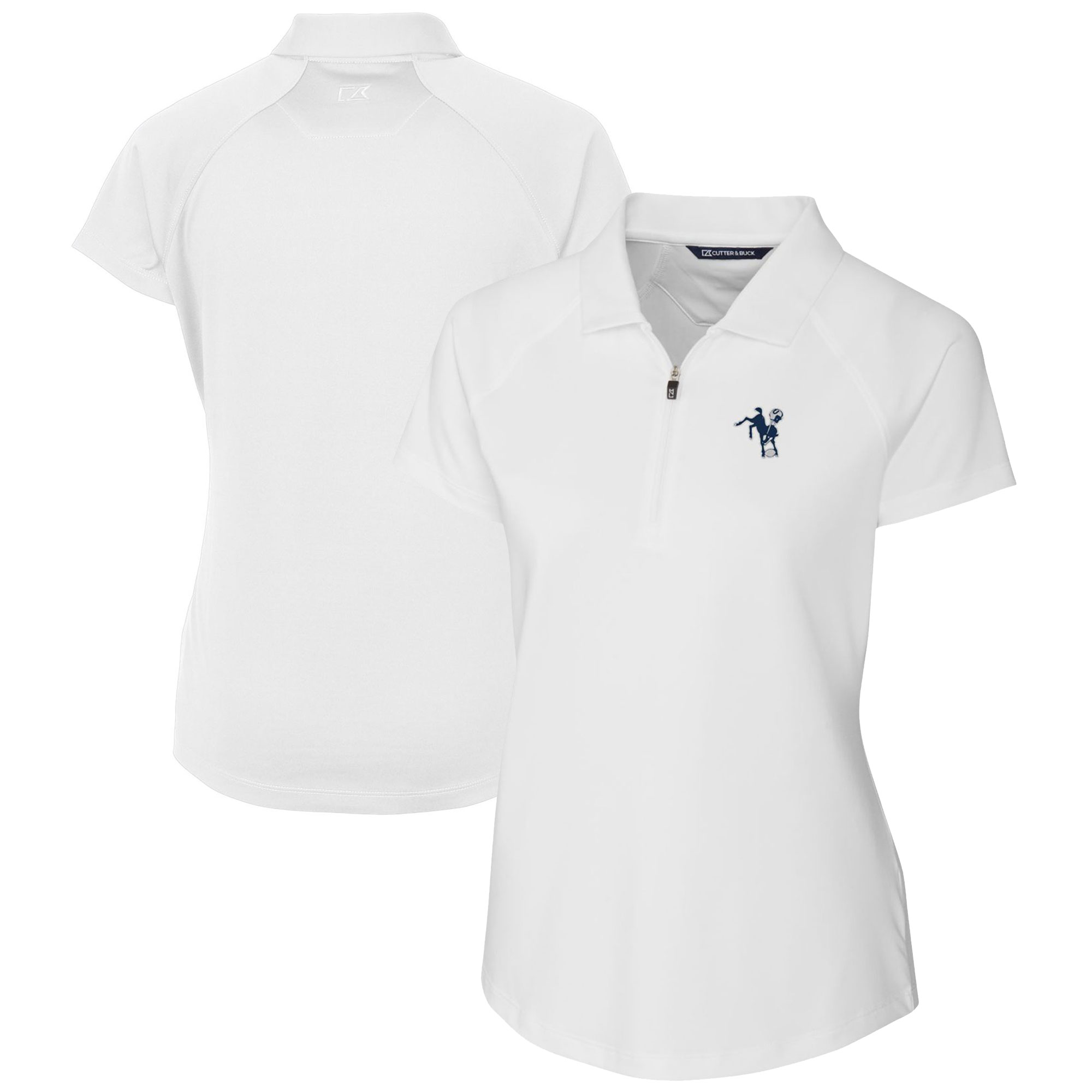 Women's Cutter & Buck White Indianapolis Colts Throwback Logo Forge Stretch Polo