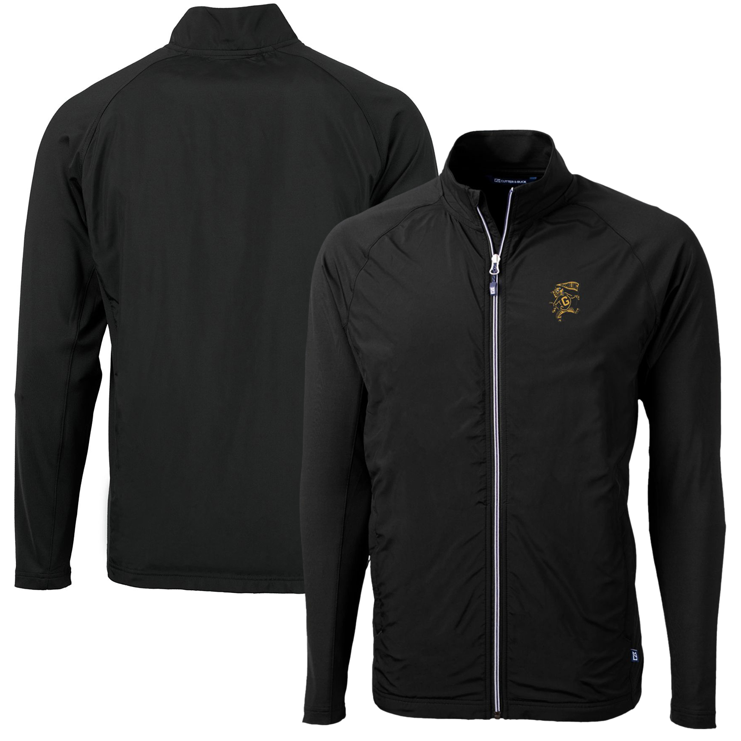 Men's Cutter & Buck Black Grambling Tigers Adapt Eco Knit Hybrid Recycled Big & Tall Full-Zip Jacket - Image 5
