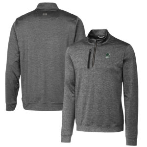 Men's Cutter & Buck Steel Portland State Vikings Vault Big & Tall Stealth Quarter-Zip Pullover Top