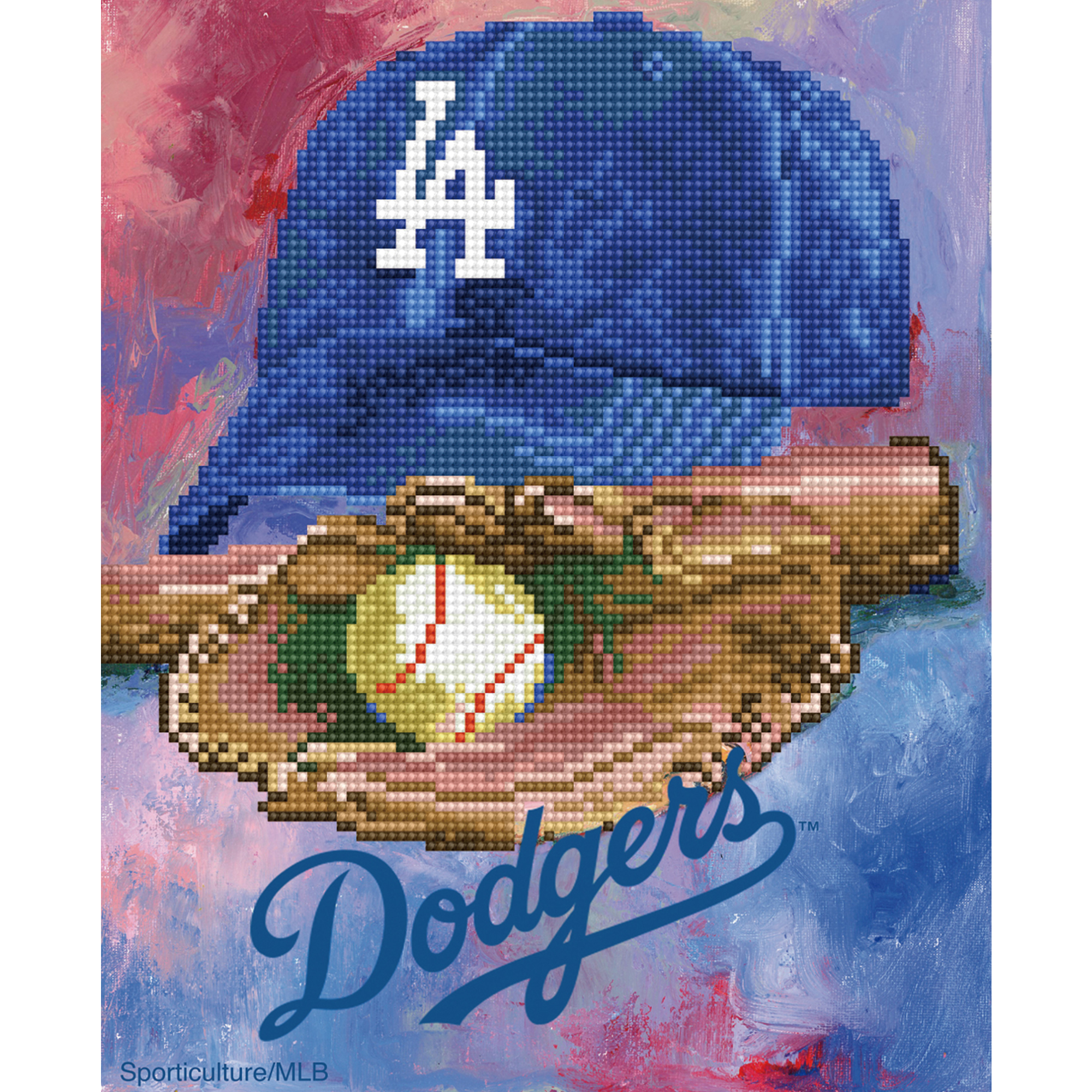 Sporticulture Los Angeles Dodgers Diamond Art Craft Kit - Image 4