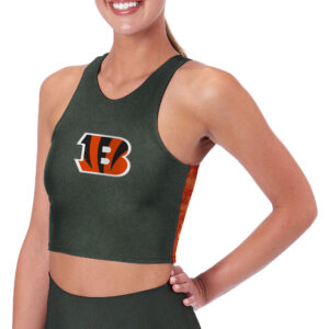 Women's Certo Charcoal Cincinnati Bengals High Neck Midi Bra