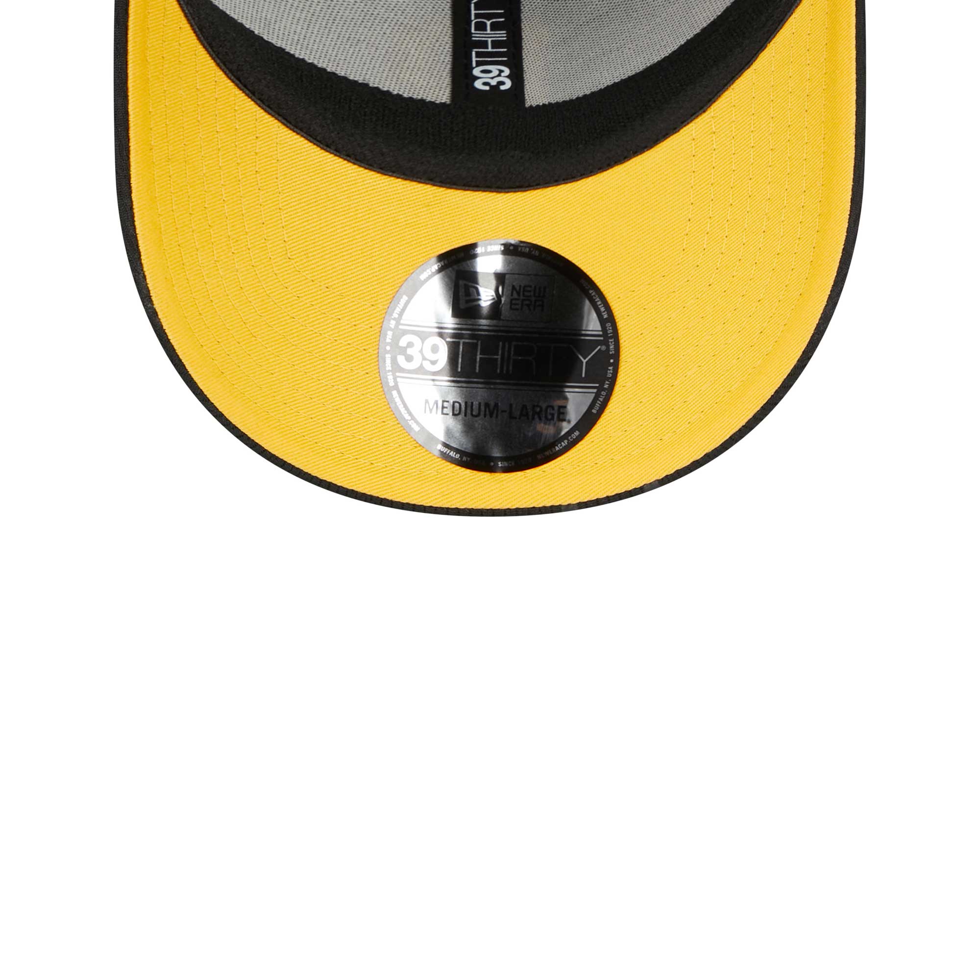 Men's New Era Black Pittsburgh Pirates Top Visor 39THIRTY Flex Hat - Image 6