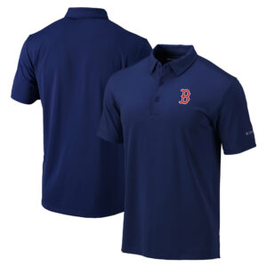 Men's Columbia Navy Boston Red Sox Omni-Wick Drive Polo
