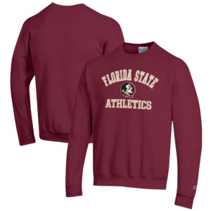 Men's Champion  Garnet Florida State Seminoles Athletics Logo Pullover Sweatshirt