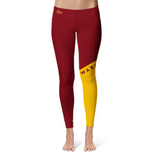 Women's Vive La Fete  Maroon/Gold ULM Warhawks Color Block Yoga Leggings