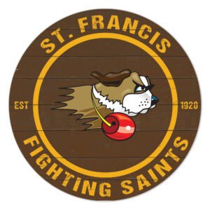St. Francis Fighting Saints 20" Indoor/Outdoor Team Color Circle Sign