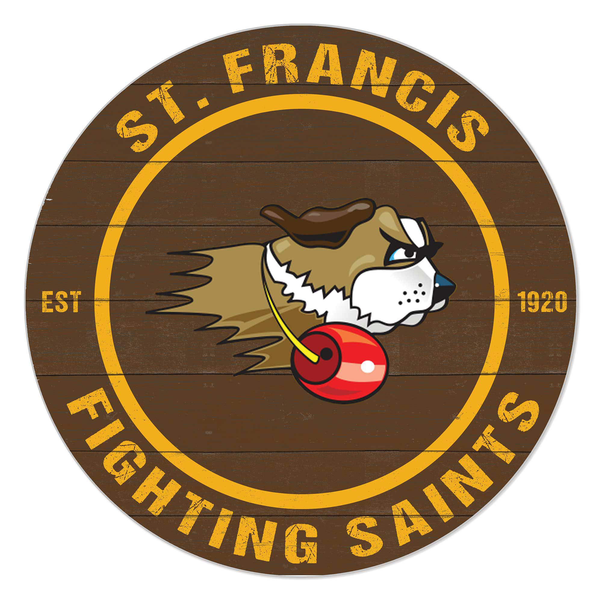 St. Francis Fighting Saints 20" Indoor/Outdoor Team Color Circle Sign
