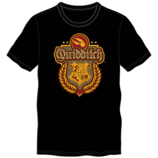 Unisex Black Harry Potter Quidditch Crest T-Shirt