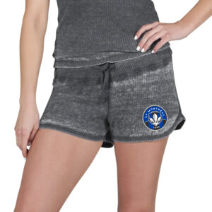 Women's Concepts Sport  Charcoal Montreal Impact Waffle Knit Shorts