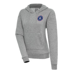 Women's Antigua  Heather Gray Round Rock Express Victory Pullover Hoodie
