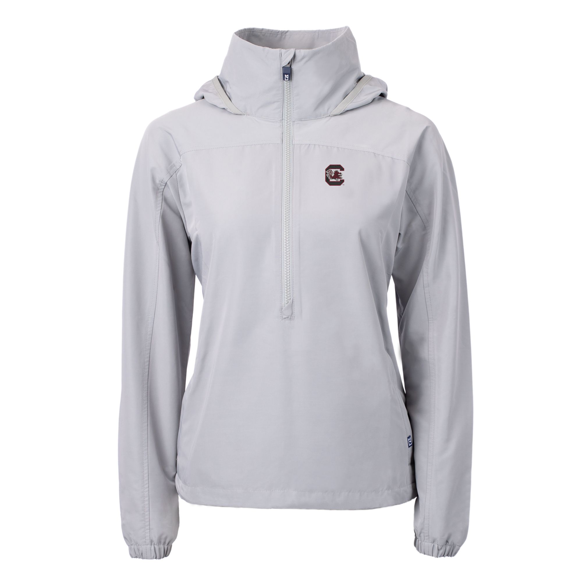 Women's Cutter & Buck Gray South Carolina Gamecocks Charter Eco Recycled Half-Zip Anorak Jacket - Image 6