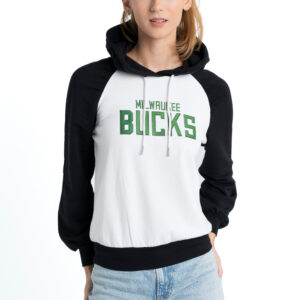 Women's Lusso White Milwaukee Bucks Marlowe Tri-Blend Raglan Pullover Hoodie