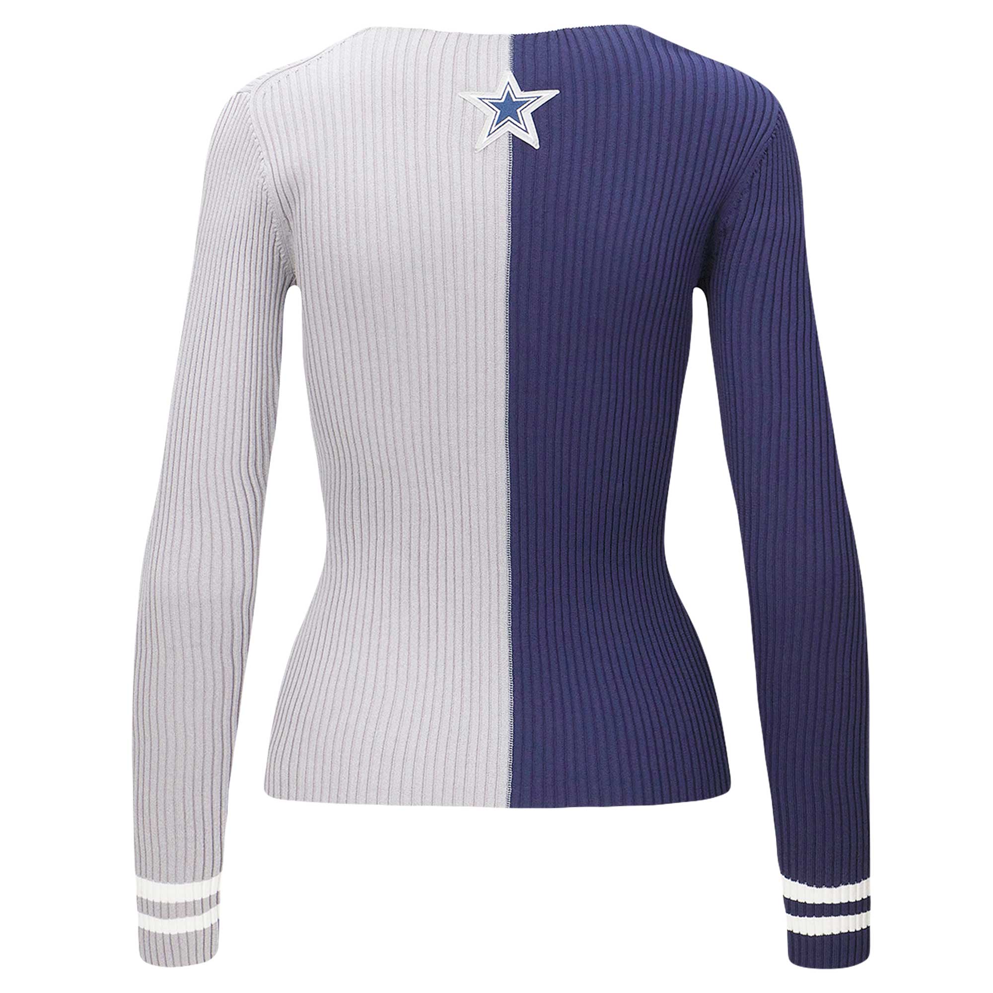 Women's STAUD Navy/White Dallas Cowboys Cargo Sweater - Image 9