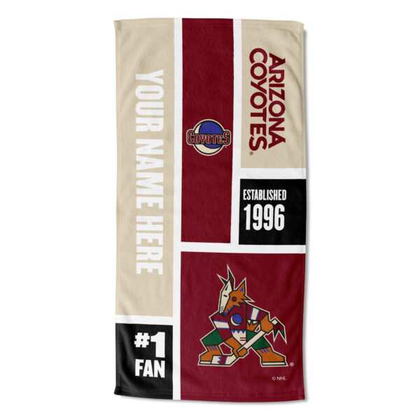 The Northwest Group Arizona Coyotes 30" x 60" Personalized Beach Towel