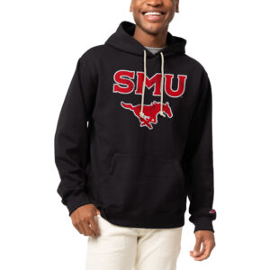 Men's League Collegiate Wear  Black SMU Mustangs  Essential Fleece Pullover Hoodie