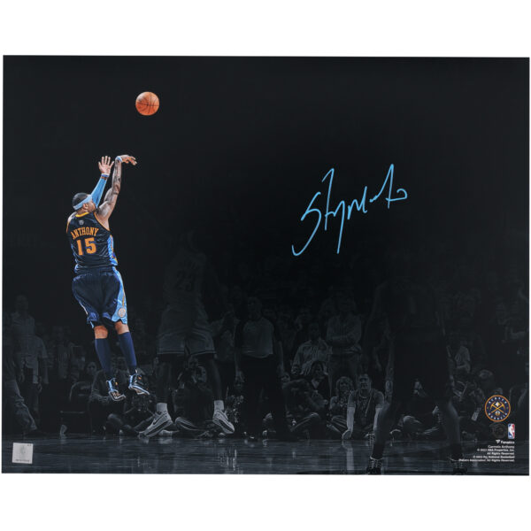 Carmelo Anthony Denver Nuggets Autographed 16" x 20" Game Winning Shot Vs. Cleveland Cavaliers Spotlight Photograph