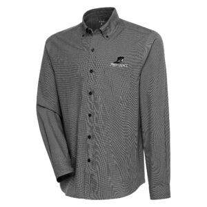 Men's Antigua Black/White Providence Friars Compression Long Sleeve Button-Down Shirt