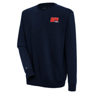 Men's Antigua  Navy Denver Broncos Victory Pullover Sweatshirt