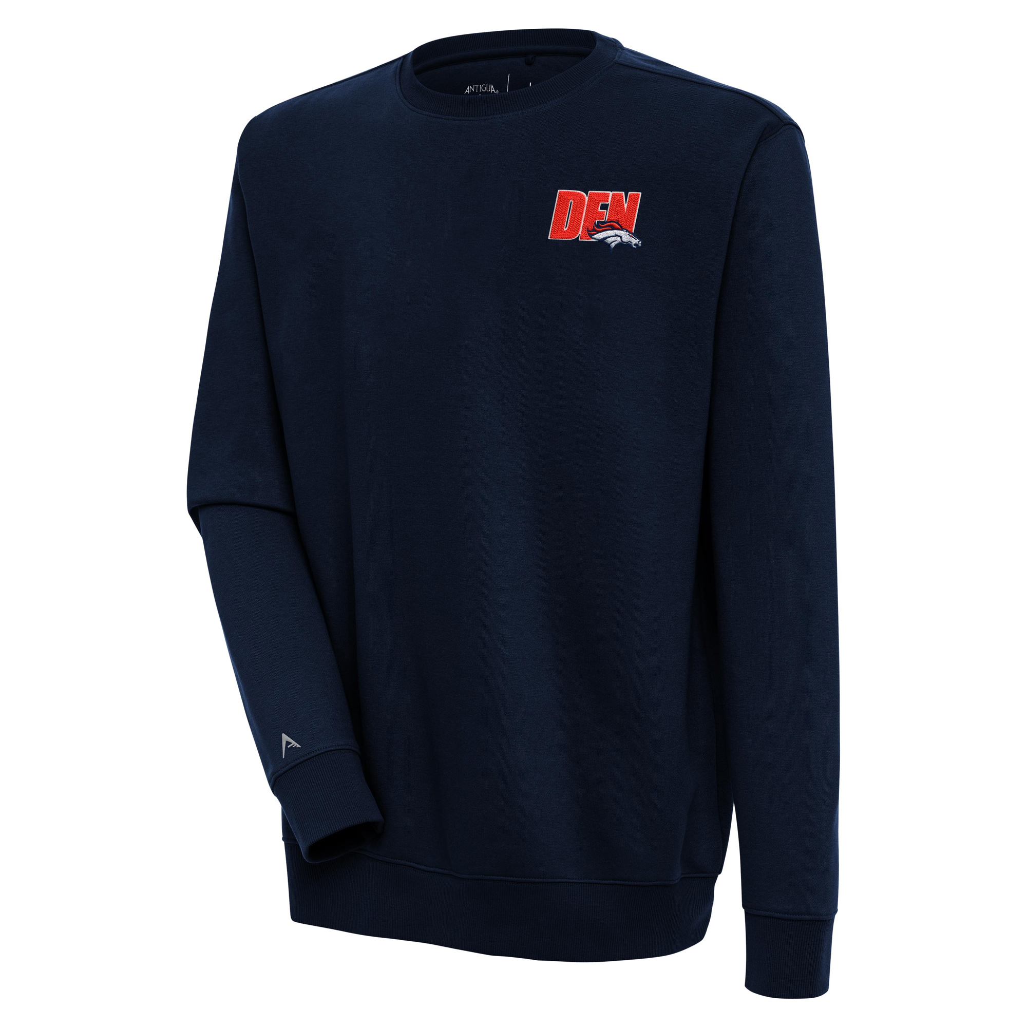 Men's Antigua Navy Denver Broncos Victory Pullover Sweatshirt