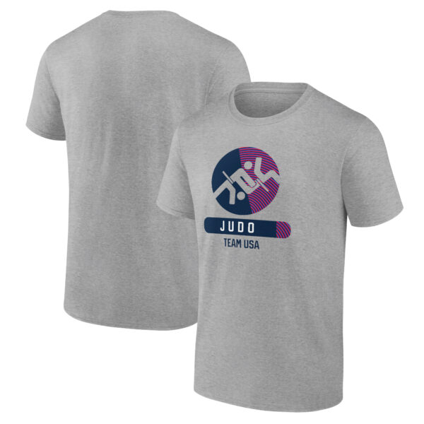 Men's Heather Gray USA Judo Radiating Victory T-Shirt - Image 2