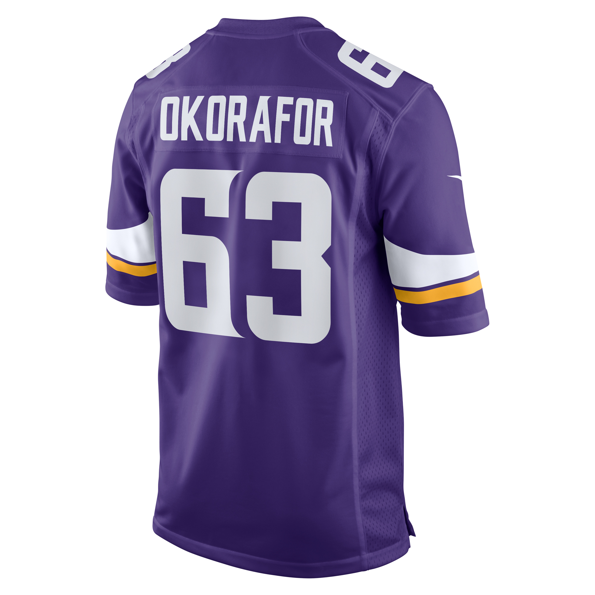 Men's Nike Chim Okorafor Purple Minnesota Vikings Team Game Jersey - Image 4