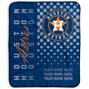 Pegasus Houston Astros 50" x 60" Dots Personalized Fleece Blanket