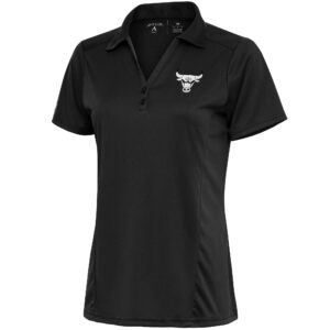 Women's Antigua  Gray Chicago Bulls Brushed Metallic Tribute Polo