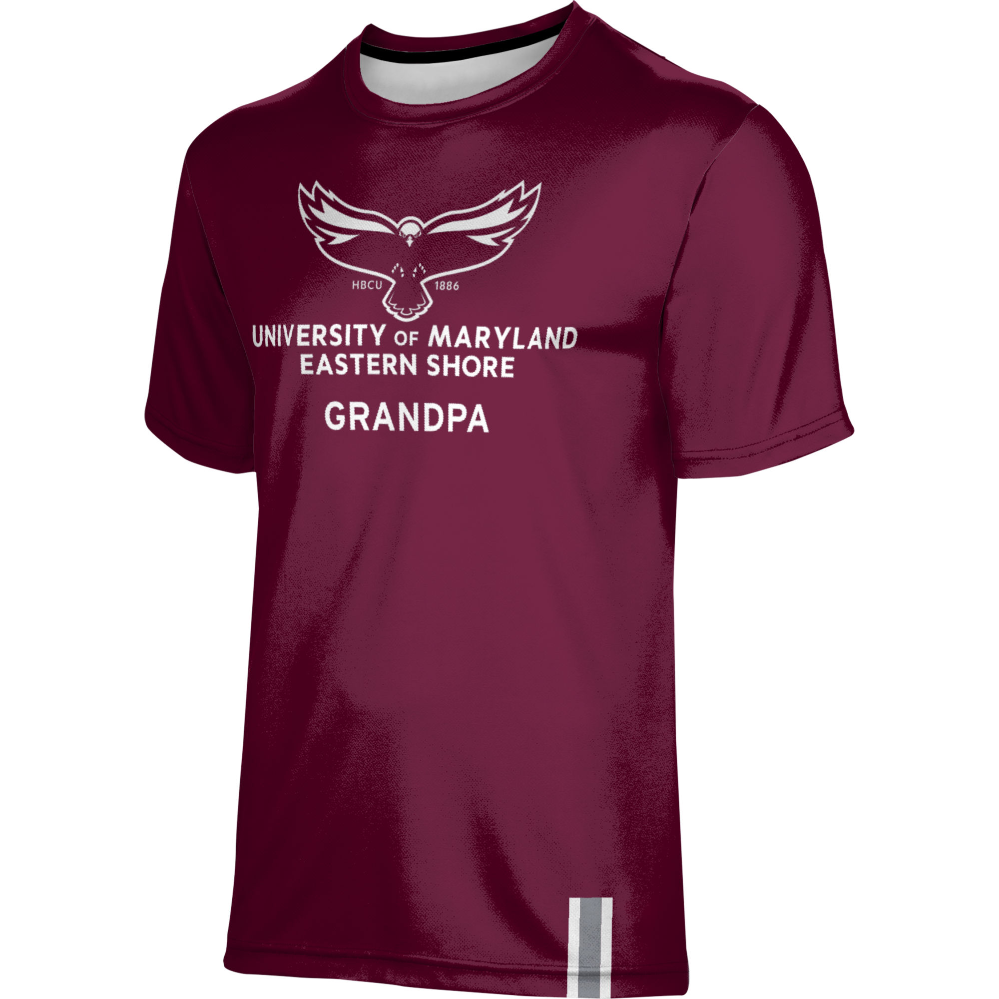 Men's ProSphere Maroon Maryland Eastern Shore Hawks Grandpa T-Shirt - Image 6