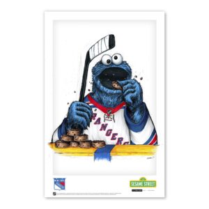 Cookie Monster New York Rangers 11" x 17" Sesame Street Poster Print