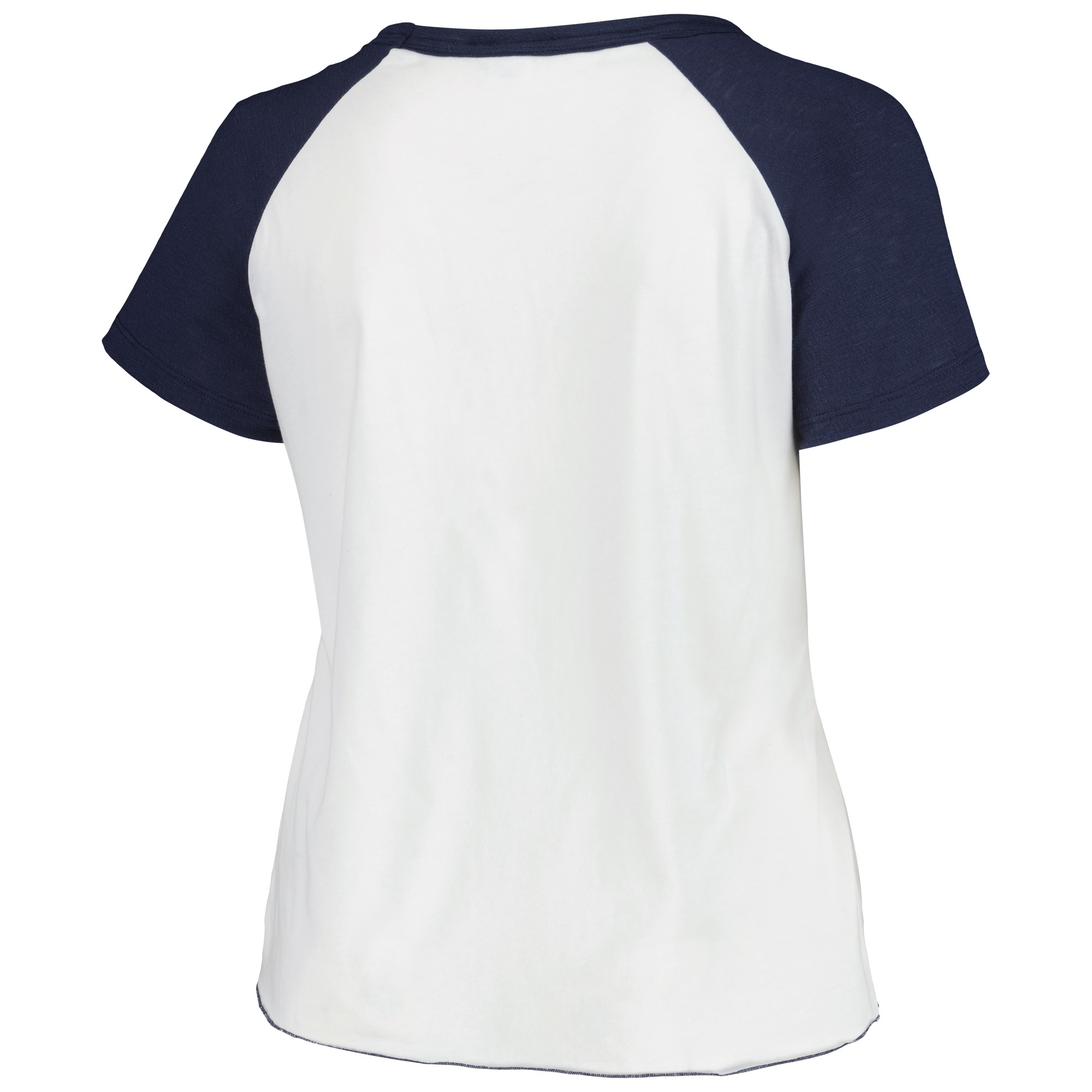 Women's Soft as a Grape White Seattle Mariners Plus Size Baseball Raglan T-Shirt - Image 7