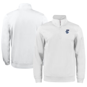 Unisex Cutter & Buck White Corpus Christi Hooks Clique Lift Eco Performance Half-Zip Pullover Top