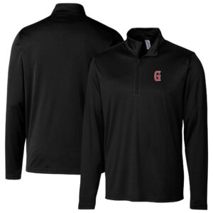 Men's Cutter & Buck  Black Greenville Drive  Clique Spin Eco Performance Half-Zip Pullover