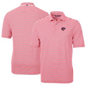 Men's Cutter & Buck Red Jacksonville Jumbo Shrimp DryTec Virtue Eco Pique Stripe Recycled Polo