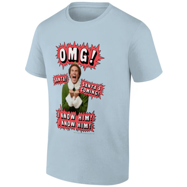 Men's Ripple Junction Light Blue Elf OMG! Holiday Graphic T-Shirt - Image 5