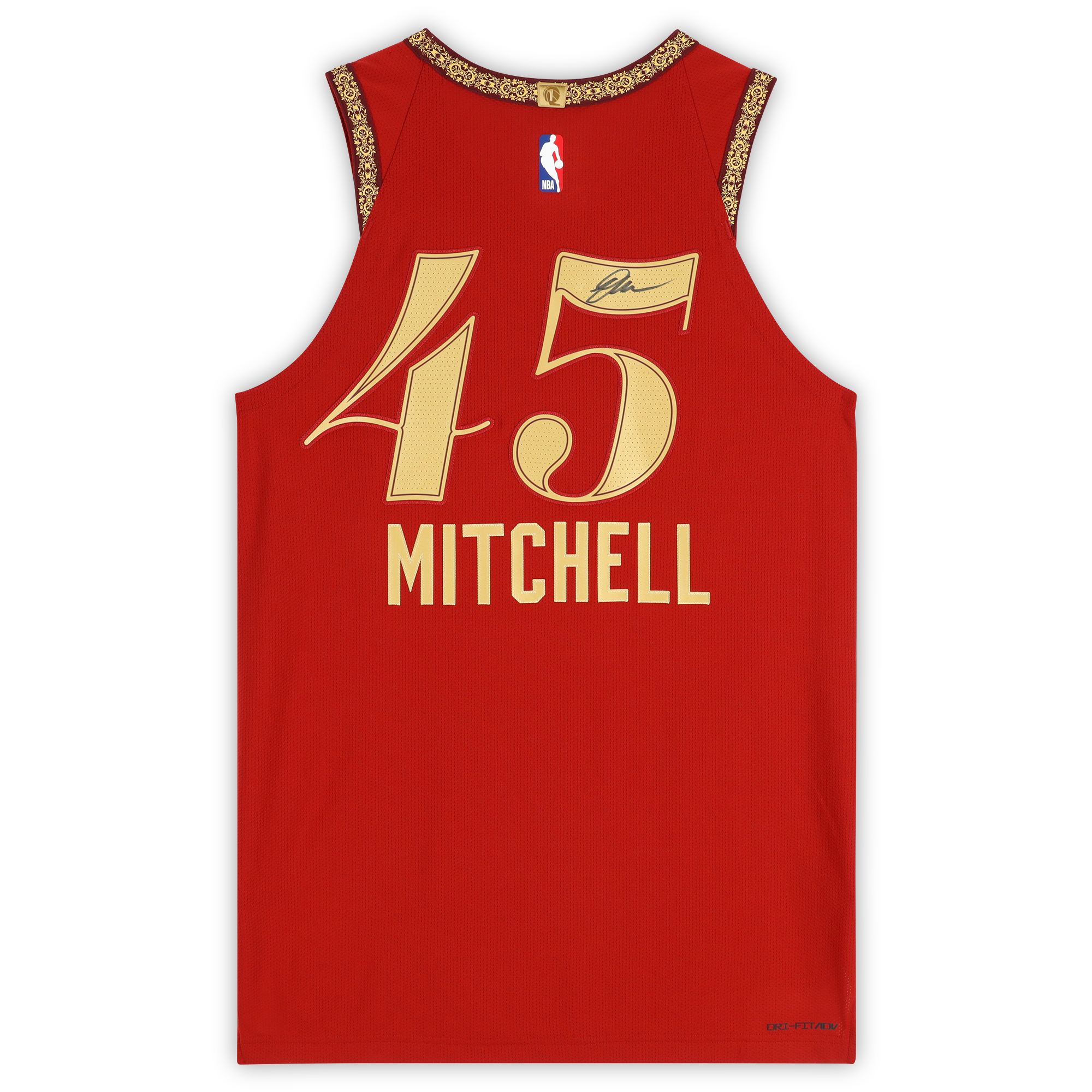 Donovan Mitchell Cleveland Cavaliers Autographed Wine Nike 2023-24 City Edition Swingman Jersey - Image 6