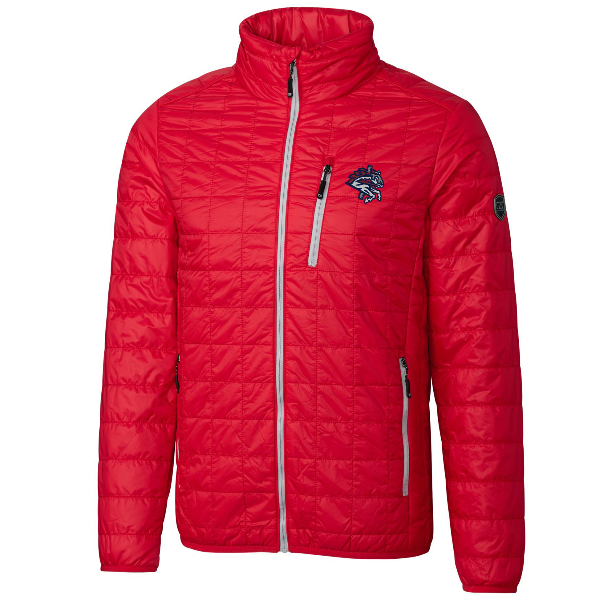 Men's Cutter & Buck Red Binghamton Rumble Ponies Rainier PrimaLoft Big & Tall Eco Insulated Full-Zip Puffer Jacket - Image 3