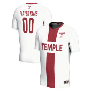 Youth GameDay Greats White Temple Owls NIL Pick-A-Player Lightweight Soccer Jersey