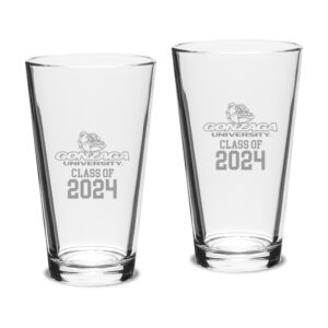 Gonzaga Bulldogs Class of 2024 16oz. Two-Piece Classic Pint Glass Set