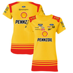 Women's Team Penske  Yellow/Red Joey Logano Shell-Pennzoil Uniform T-Shirt