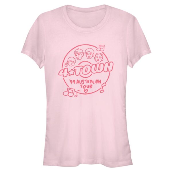 Women's Mad Engine Light Pink Turning Red 4 Town 4 Eva Graphic T-Shirt