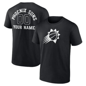 Men's Black Phoenix Suns Personalized Name & Number Monochrome T-Shirt