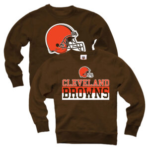 Youth Wes & Willy  Brown Cleveland Browns Reversible Fleece Pullover Sweatshirt
