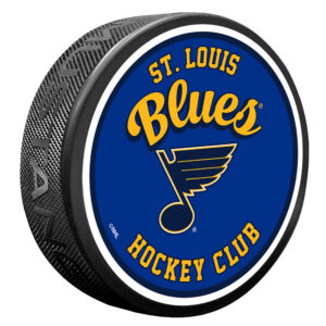 St. Louis Blues Retro Script Puck