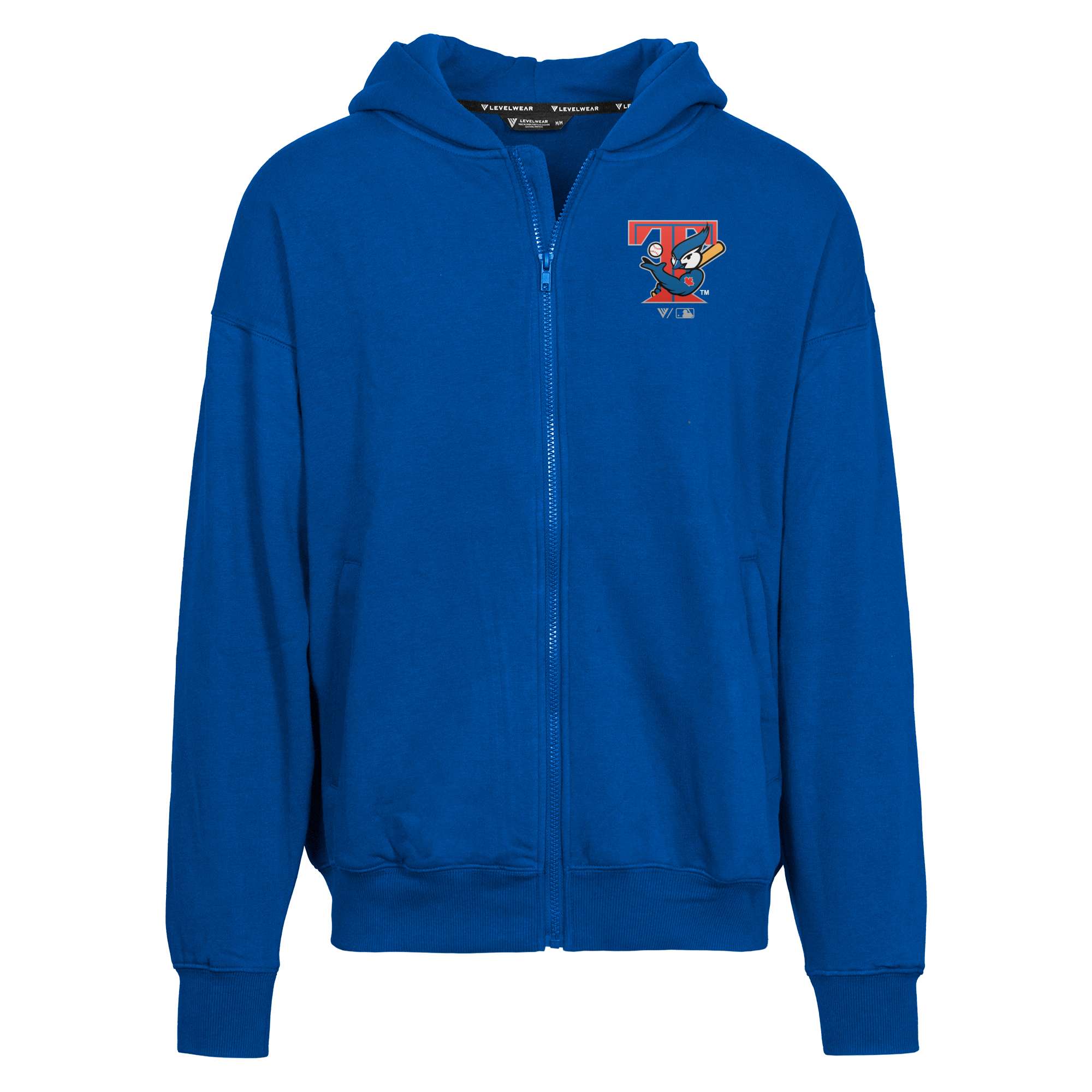 Men's Levelwear Royal Toronto Blue Jays Uphill Cooperstown Collection Core Logo Full-Zip Hoodie - Image 6