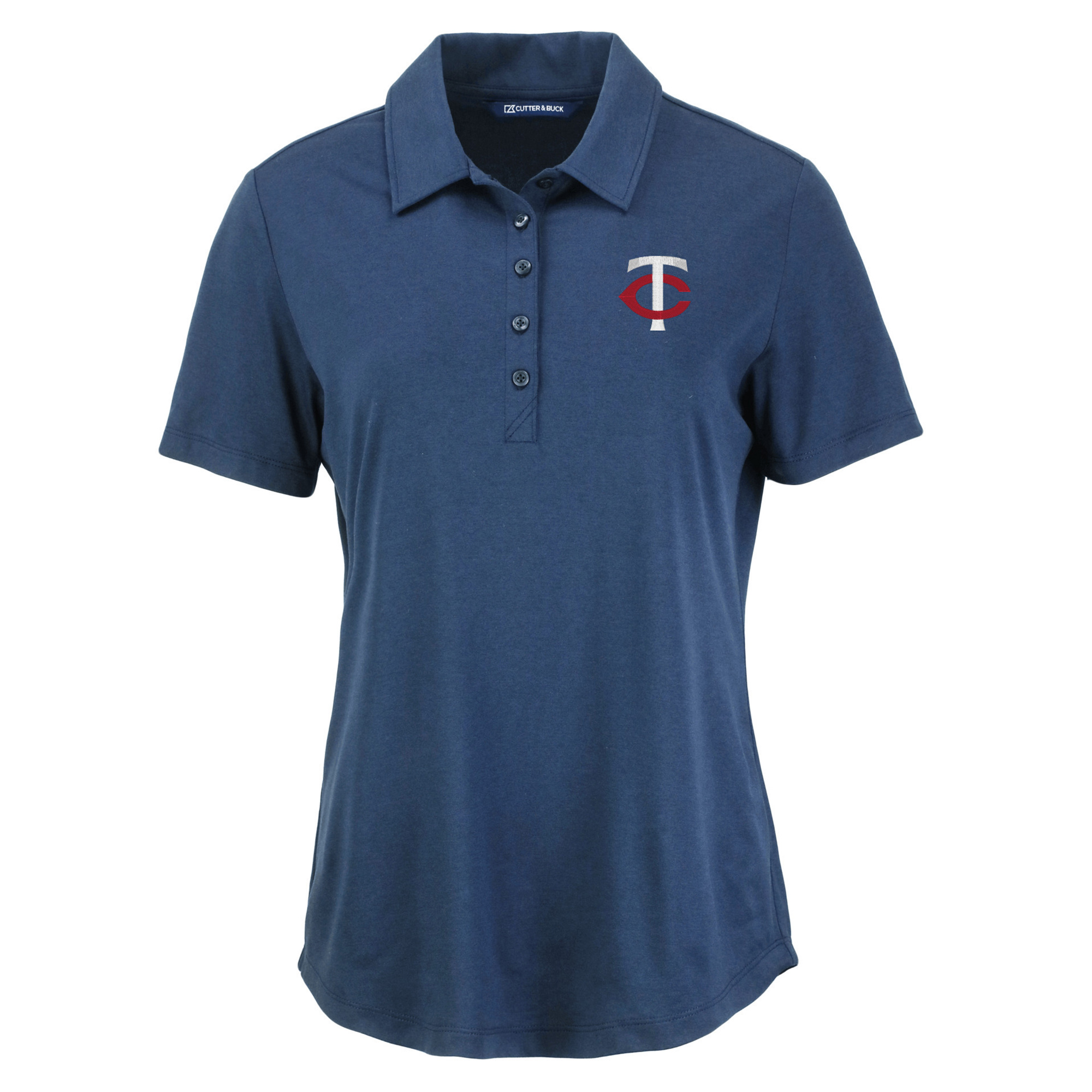 Women's Cutter & Buck Navy Minnesota Twins Coastline Epic Comfort Eco Recycled Polo - Image 8