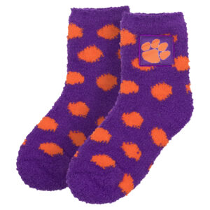 Youth ZooZatz Clemson Tigers Dot Crew Socks